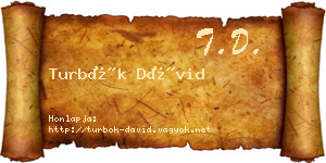 Turbók Dávid névjegykártya