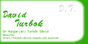 david turbok business card